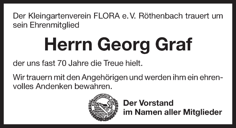  Traueranzeige für Georg Graf vom 20.01.2021 aus Pegnitz-Zeitung