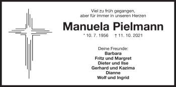 Traueranzeige von Manuela Pielmann von Der Bote