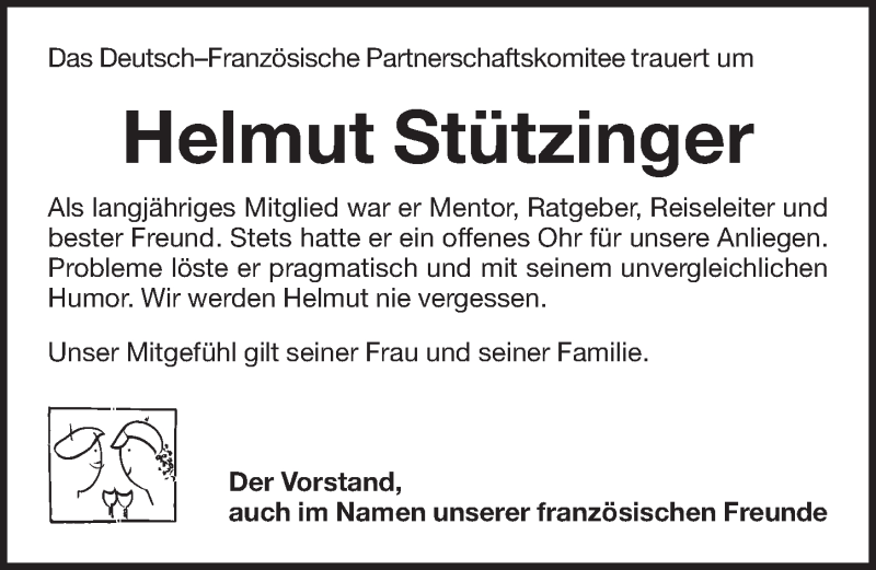  Traueranzeige für Helmut Stützinger vom 12.11.2021 aus Pegnitz-Zeitung