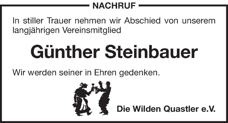  Traueranzeige für Günther Steinbauer vom 31.12.2021 aus Pegnitz-Zeitung