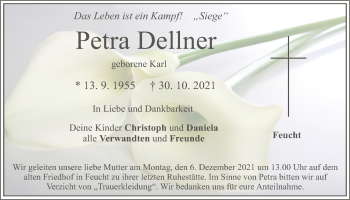 Traueranzeige von Petra Dellner von Der Bote
