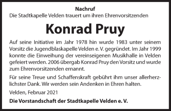 Traueranzeige von Konrad Pruy von Hersbrucker Zeitung