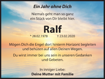 Traueranzeige von Ralf Piatkowski von Hersbrucker Zeitung
