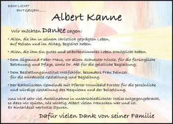 Traueranzeige von Albert Kanne von Hersbrucker Zeitung