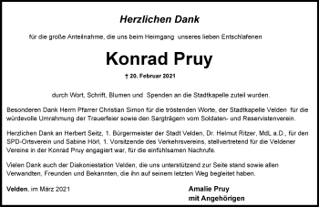 Traueranzeige von Konrad Pruy von Hersbrucker Zeitung