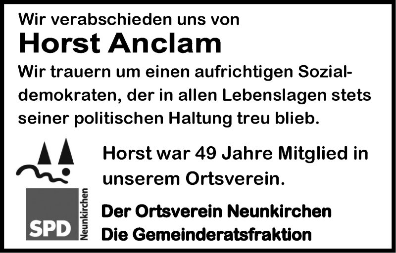  Traueranzeige für Horst Anclam vom 15.04.2021 aus Pegnitz-Zeitung