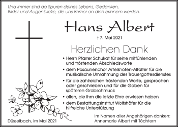 Traueranzeige von Hans Albert von Hersbrucker Zeitung