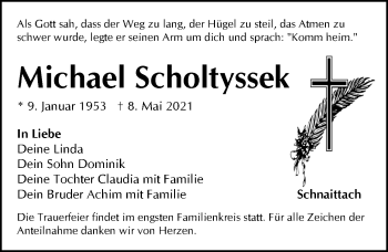 Traueranzeige von Michael Scholtyssek von Pegnitz-Zeitung