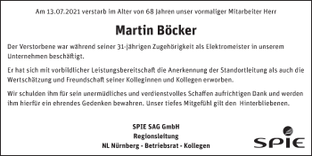 Traueranzeige von Martin Böcker von Hersbrucker Zeitung