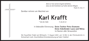 Traueranzeige von Karl Krallt von Pegnitz-Zeitung