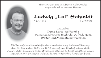 Traueranzeige von Ludwig Schmidt von Pegnitz-Zeitung