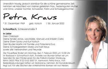 Traueranzeige von Petra Kraus von Pegnitz-Zeitung