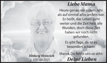 Traueranzeige von Hedwig Heinrich von Hersbrucker Zeitung