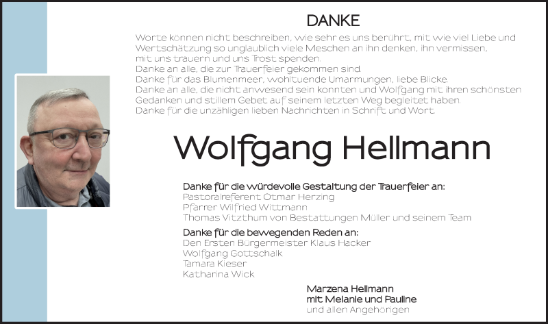  Traueranzeige für Wolfgang Hellmann vom 02.04.2022 aus Pegnitz-Zeitung