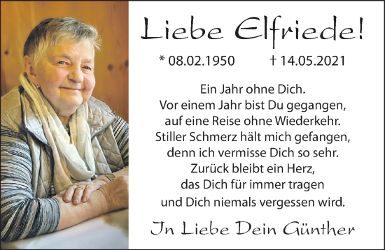 Traueranzeige von Elfriede Nagl von Hersbrucker Zeitung