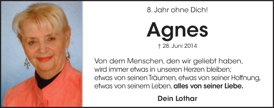 Traueranzeige von Agnes Hauck von Pegnitz-Zeitung