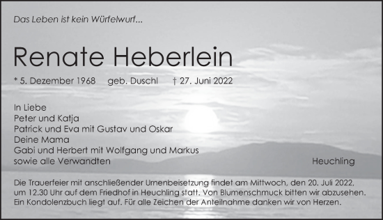 Traueranzeige von Renate Heberlein von Pegnitz-Zeitung