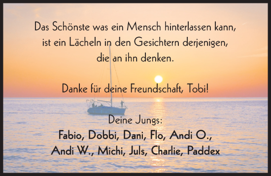 Traueranzeige von Tobias Weigl von Hersbrucker Zeitung Lokal