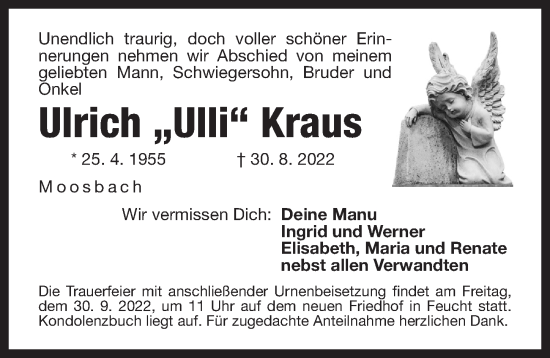 Traueranzeige von Ulrich Kraus von Der Bote
