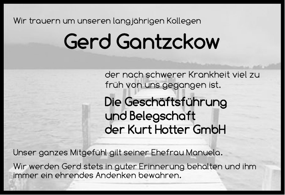  Traueranzeige für Gerd Gantzckow vom 29.11.2023 aus Pegnitz-Zeitung