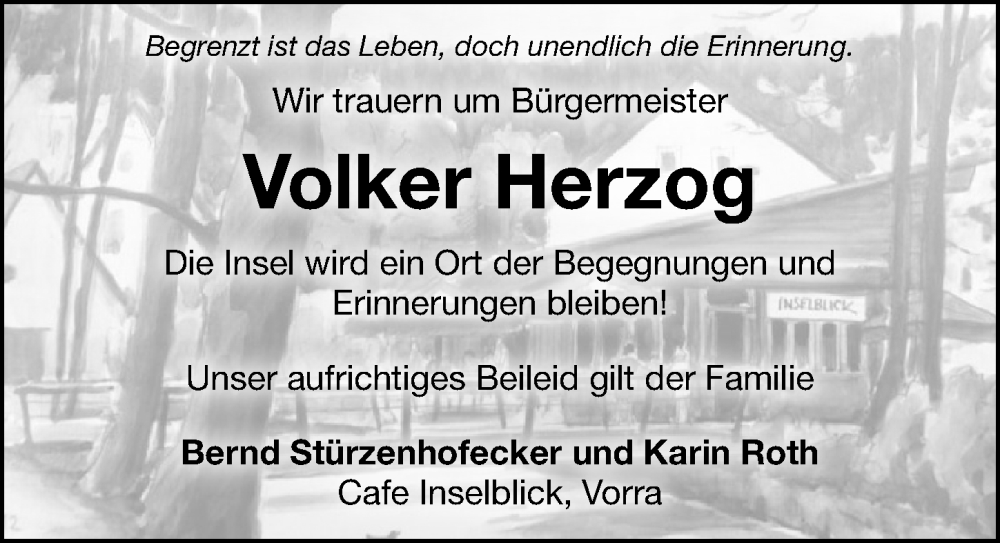  Traueranzeige für Volker Herzog vom 08.02.2023 aus Hersbrucker Zeitung Lokal