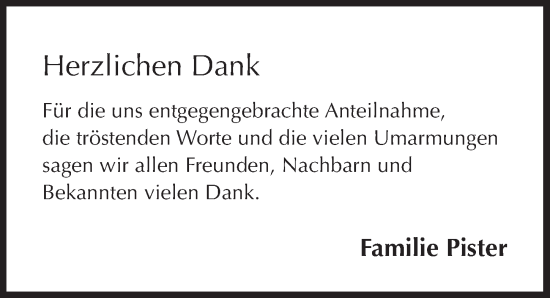Traueranzeige von Herzlichen Dank von Der Bote