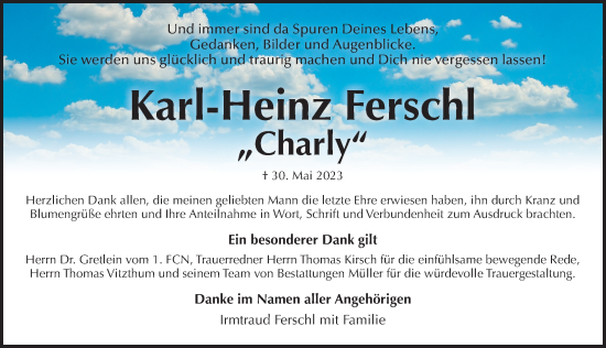 Traueranzeige von Karl-Heinz Ferschl von Pegnitz-Zeitung