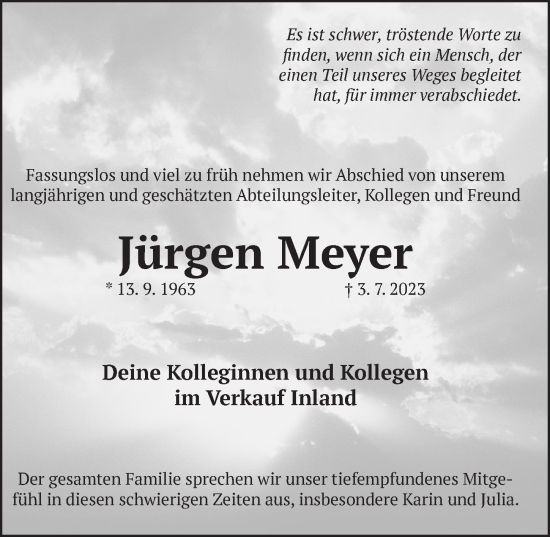 Traueranzeige von Jürgen Meyer von Pegnitz-Zeitung