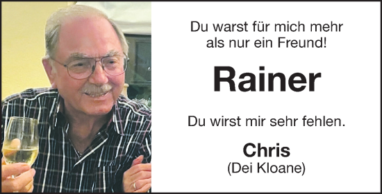 Traueranzeige von Rainer Ott von Hersbrucker Zeitung Lokal