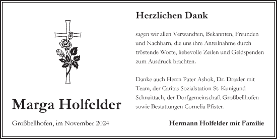 Traueranzeige von Marga Holfelder von Pegnitz-Zeitung