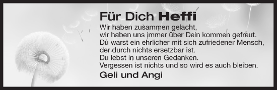 Traueranzeige von Heffi  von Der Bote