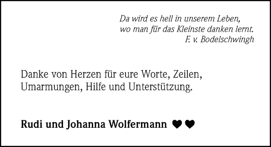 Traueranzeige von Danke  von Hersbrucker Zeitung Lokal