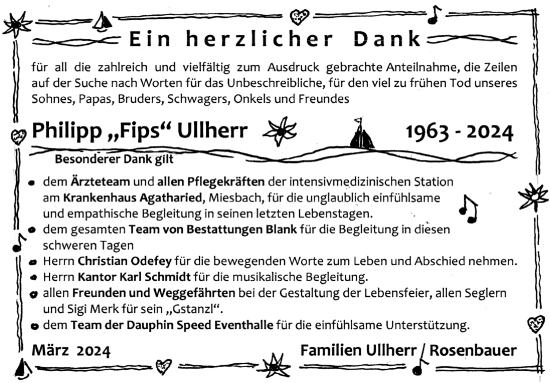 Traueranzeige von Philipp Ullherr von Hersbrucker Zeitung Lokal