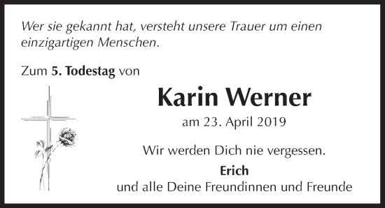 Traueranzeige von Karin Werner von Pegnitz-Zeitung