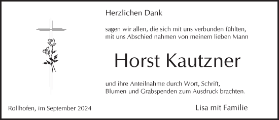 Traueranzeige von Horst Kautzner von Pegnitz-Zeitung