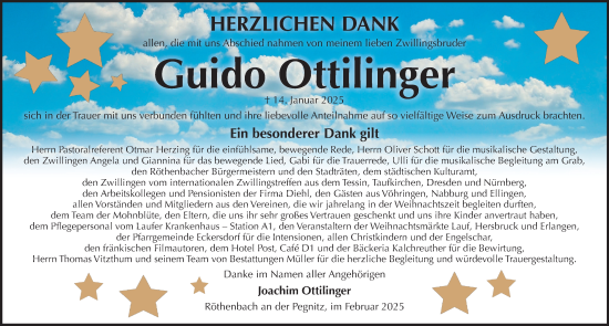 Traueranzeige von Guido Ottilinger von Pegnitz-Zeitung
