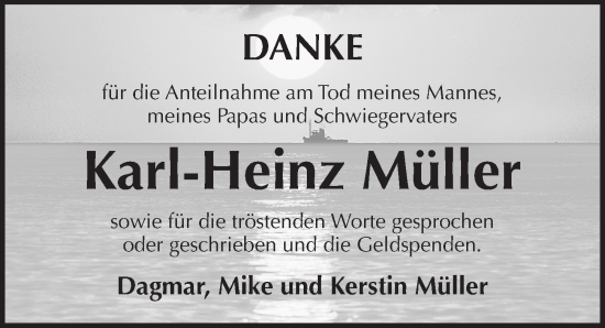Traueranzeige von Karl-Heinz Müller von Pegnitz-Zeitung