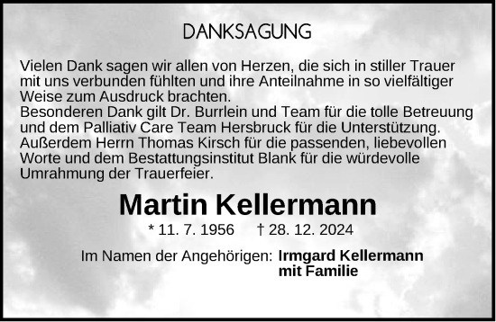 Traueranzeige von Martin Kellermann von Hersbrucker Zeitung Lokal