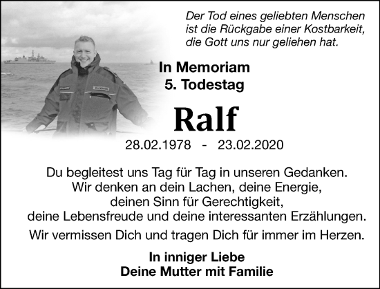 Traueranzeige von Ralf Günzel von Hersbrucker Zeitung Lokal