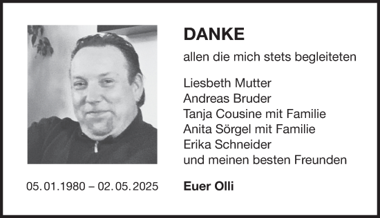 Traueranzeige von Olli  von Der Bote