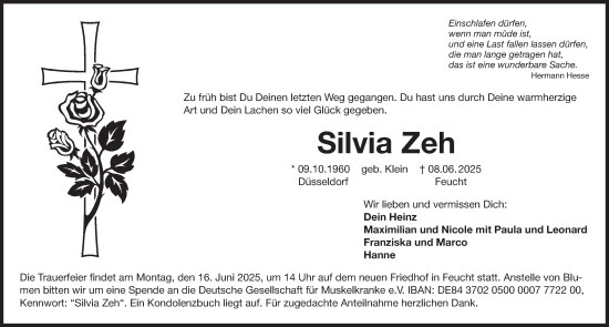 Traueranzeige von Silvia Zeh von Der Bote