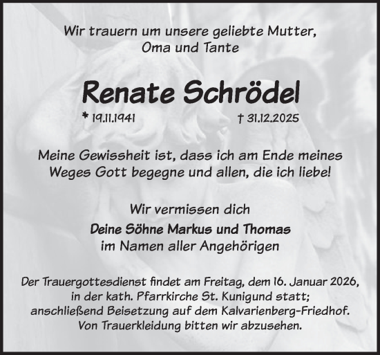Traueranzeige von Renate Schrödel von Pegnitz-Zeitung